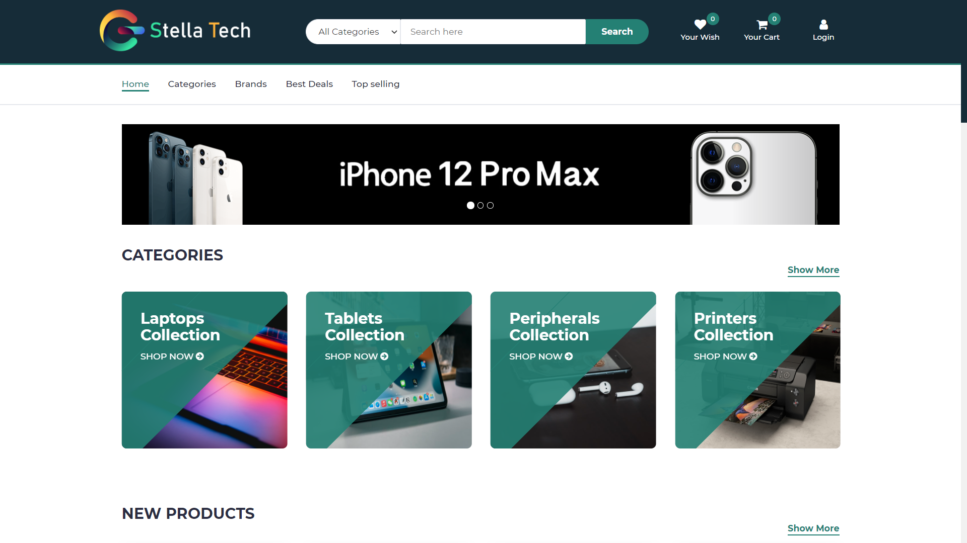 Stella Tech E-commerce Website