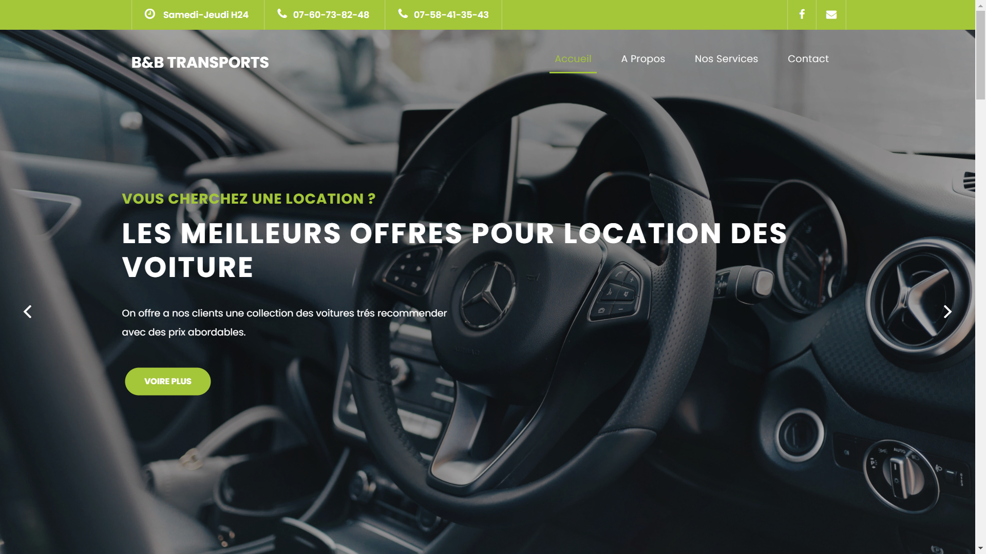 BB Transports Showcase Website